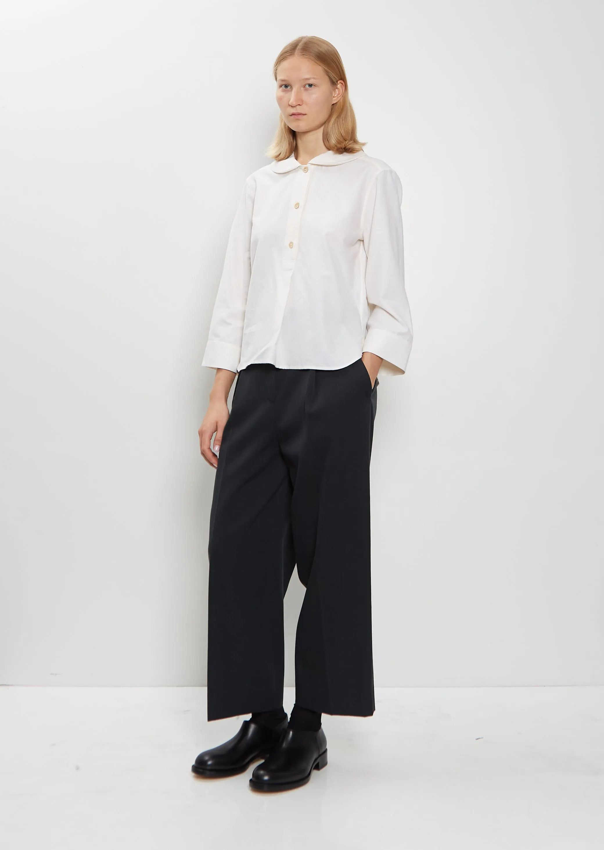 Petal Collar Cotton Cashmere Shirt sold by La Garconne product image thumbnail 4