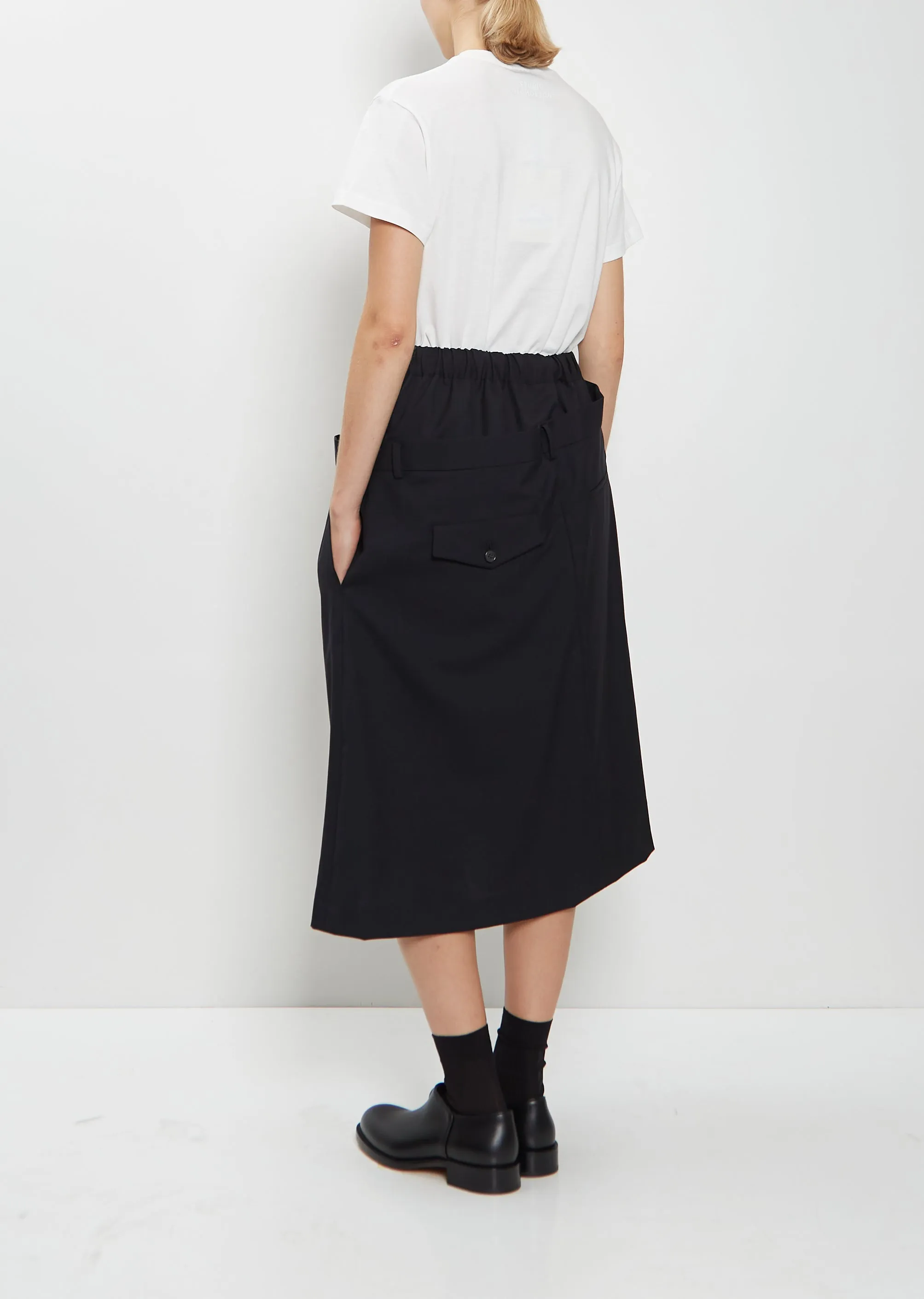 Tropical Wool Asymmetrical Skirt sold by La Garconne product image thumbnail 3