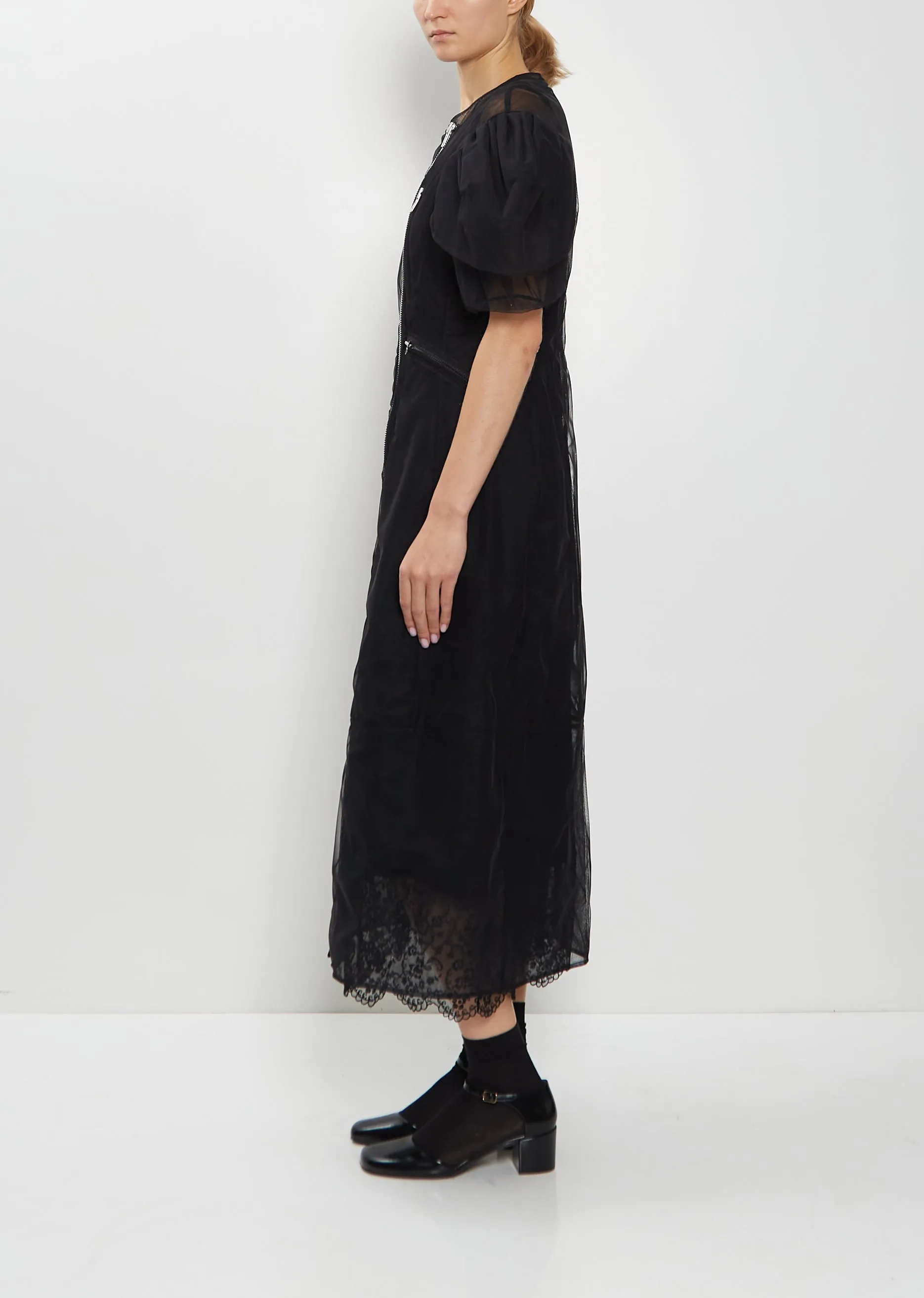 Petal Sleeve Sheer Tulle Biker Dress sold by La Garconne product image thumbnail 2