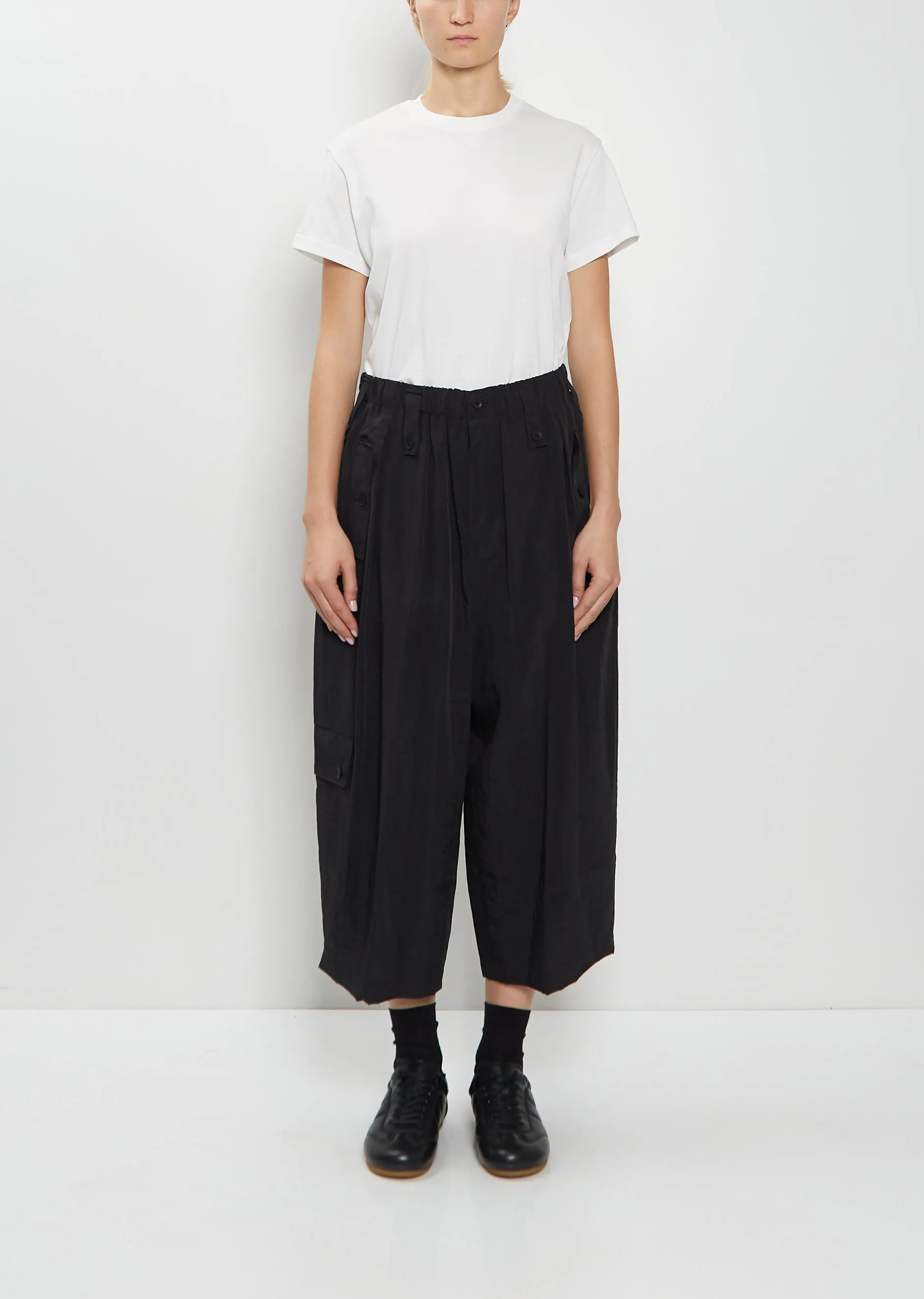 Wide Technical Silk Pants sold by La Garconne