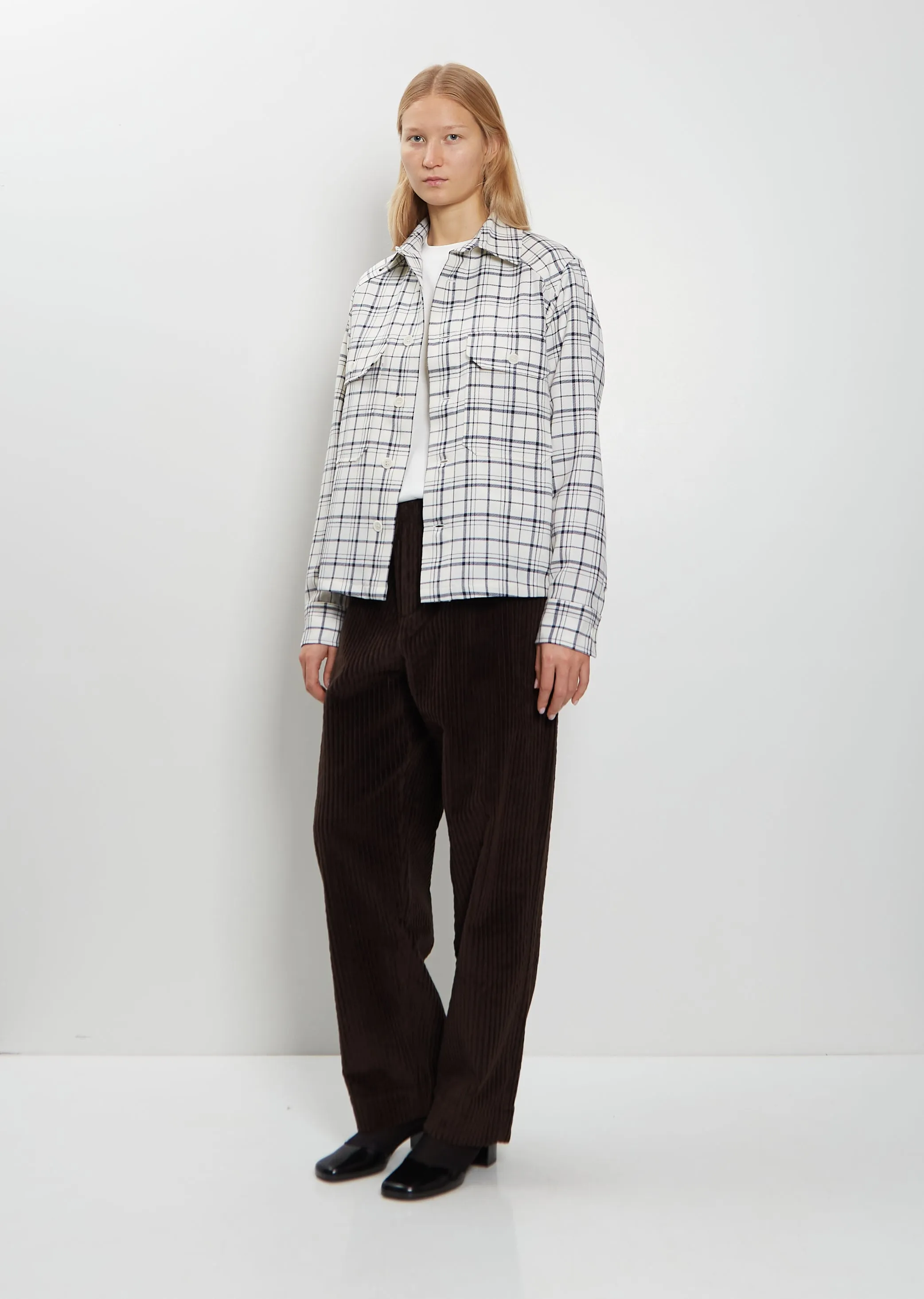 Juergen Wool Check Overshirt sold by La Garconne product image thumbnail 4
