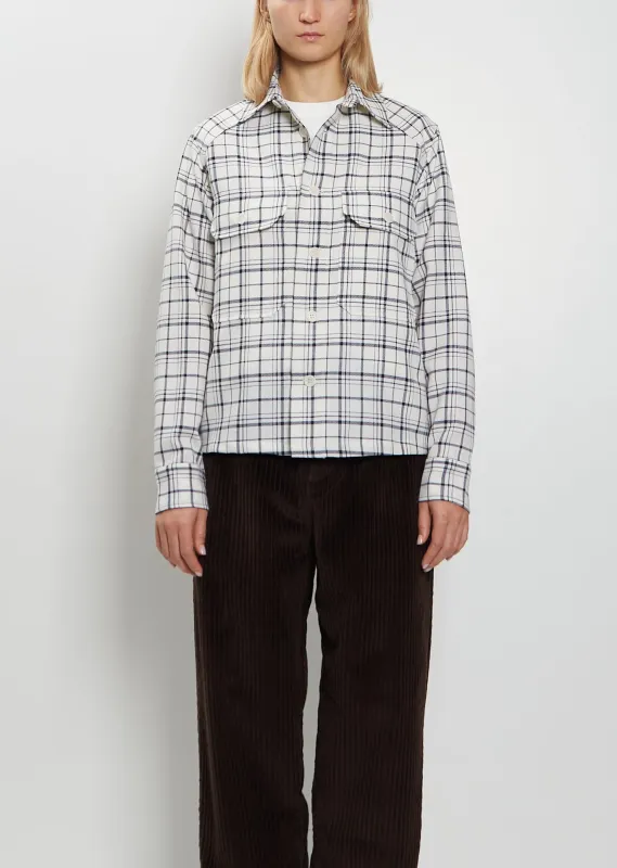 Juergen Wool Check Overshirt made by Meta Campania Collective