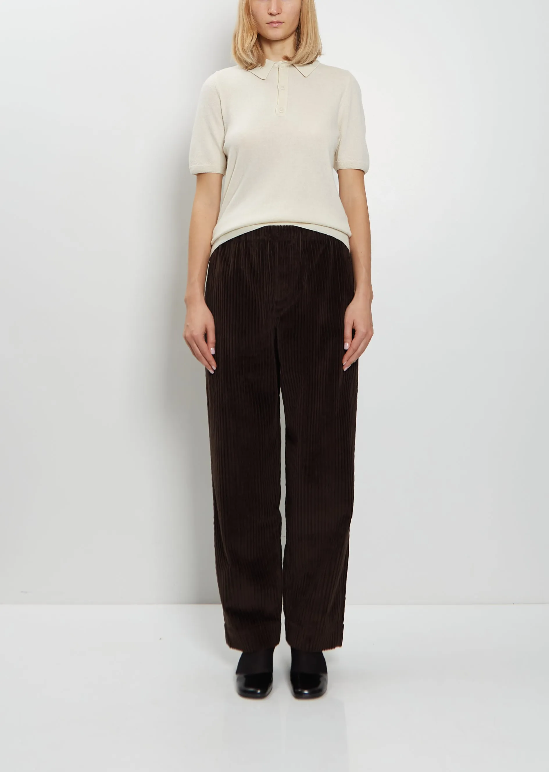 ED Cotton Corduroy Drawstring Trousers sold by La Garconne