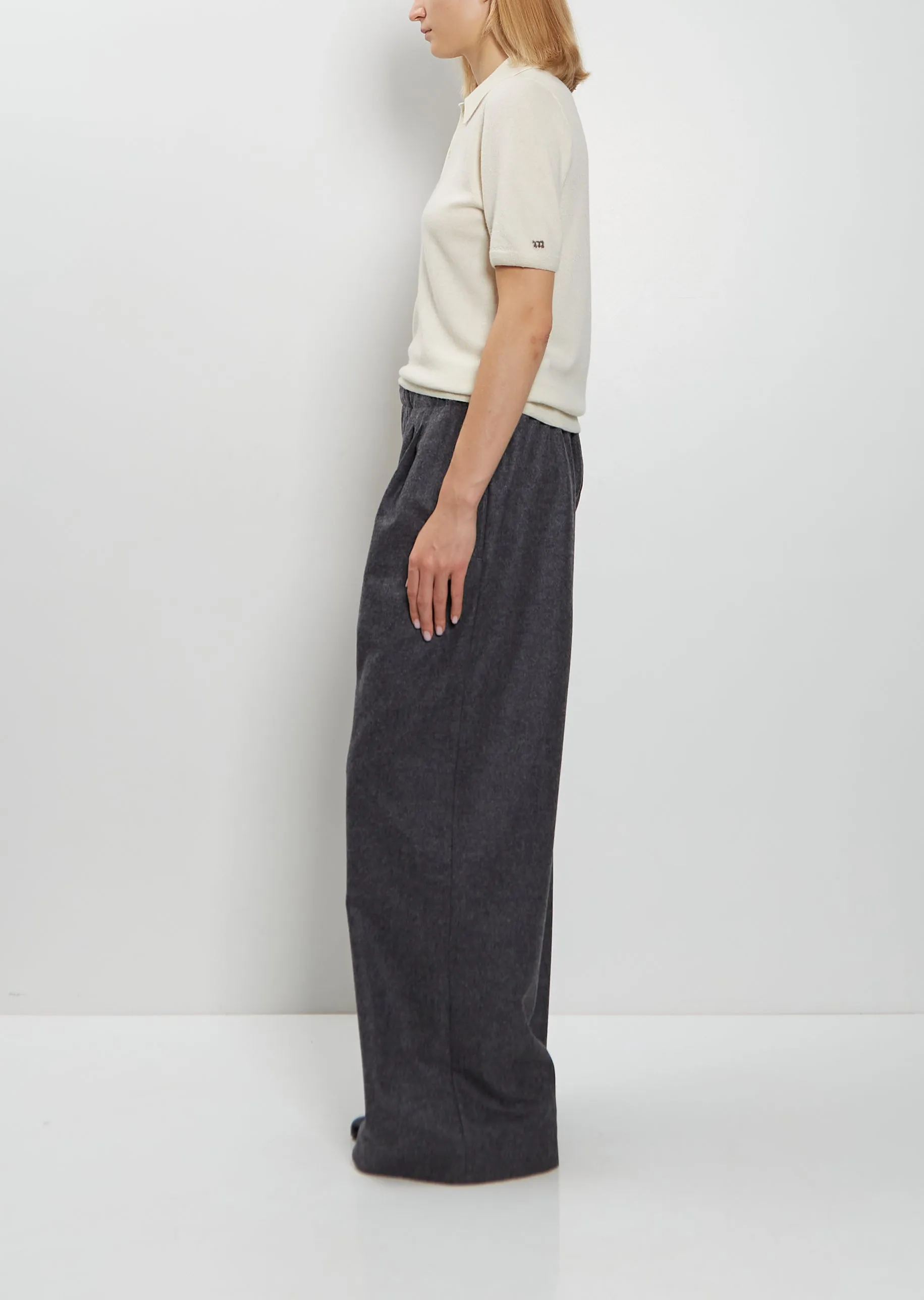 Trace Pleated Felted Wool Trousers sold by La Garconne product image thumbnail 2