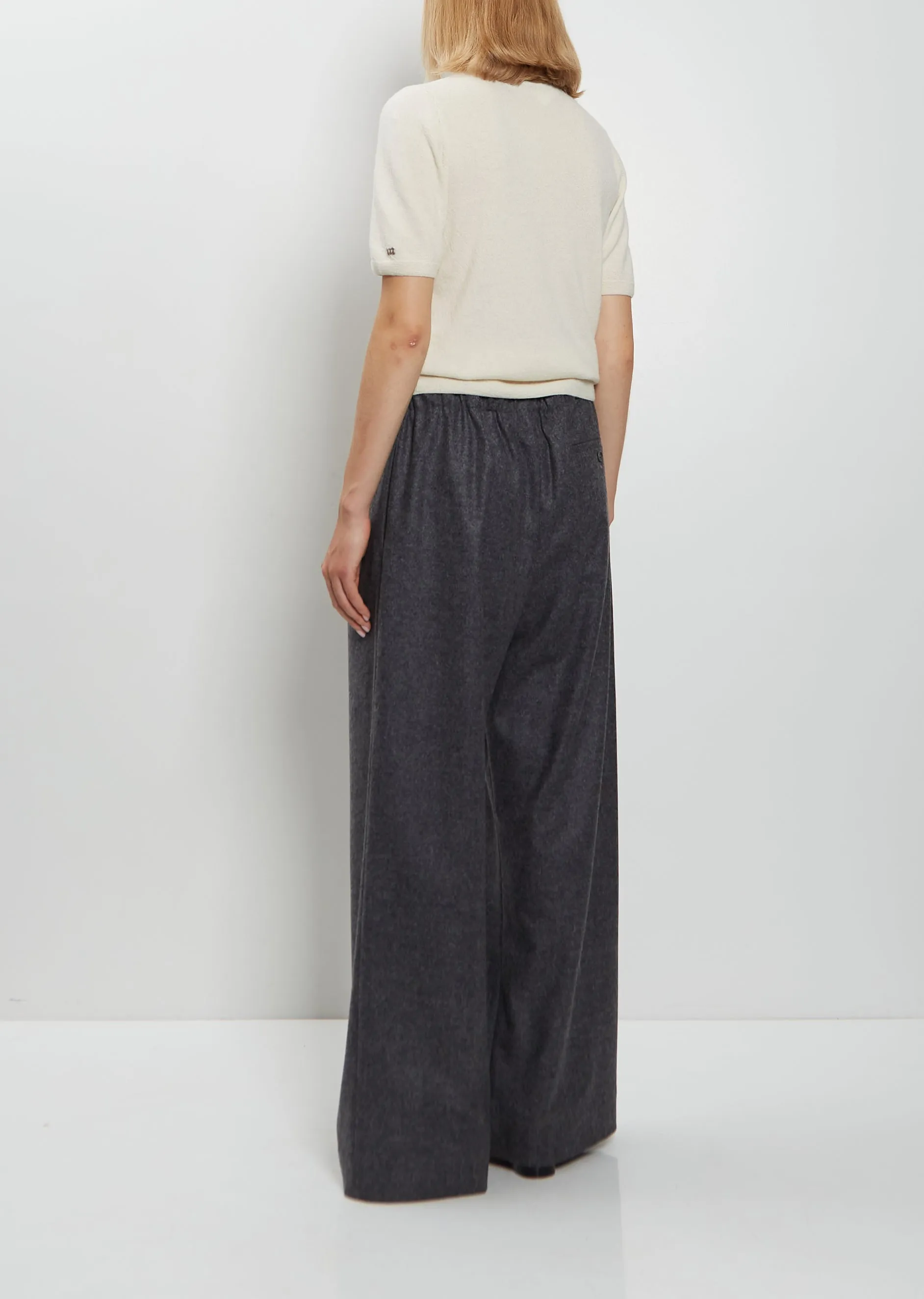 Trace Pleated Felted Wool Trousers sold by La Garconne product image thumbnail 3