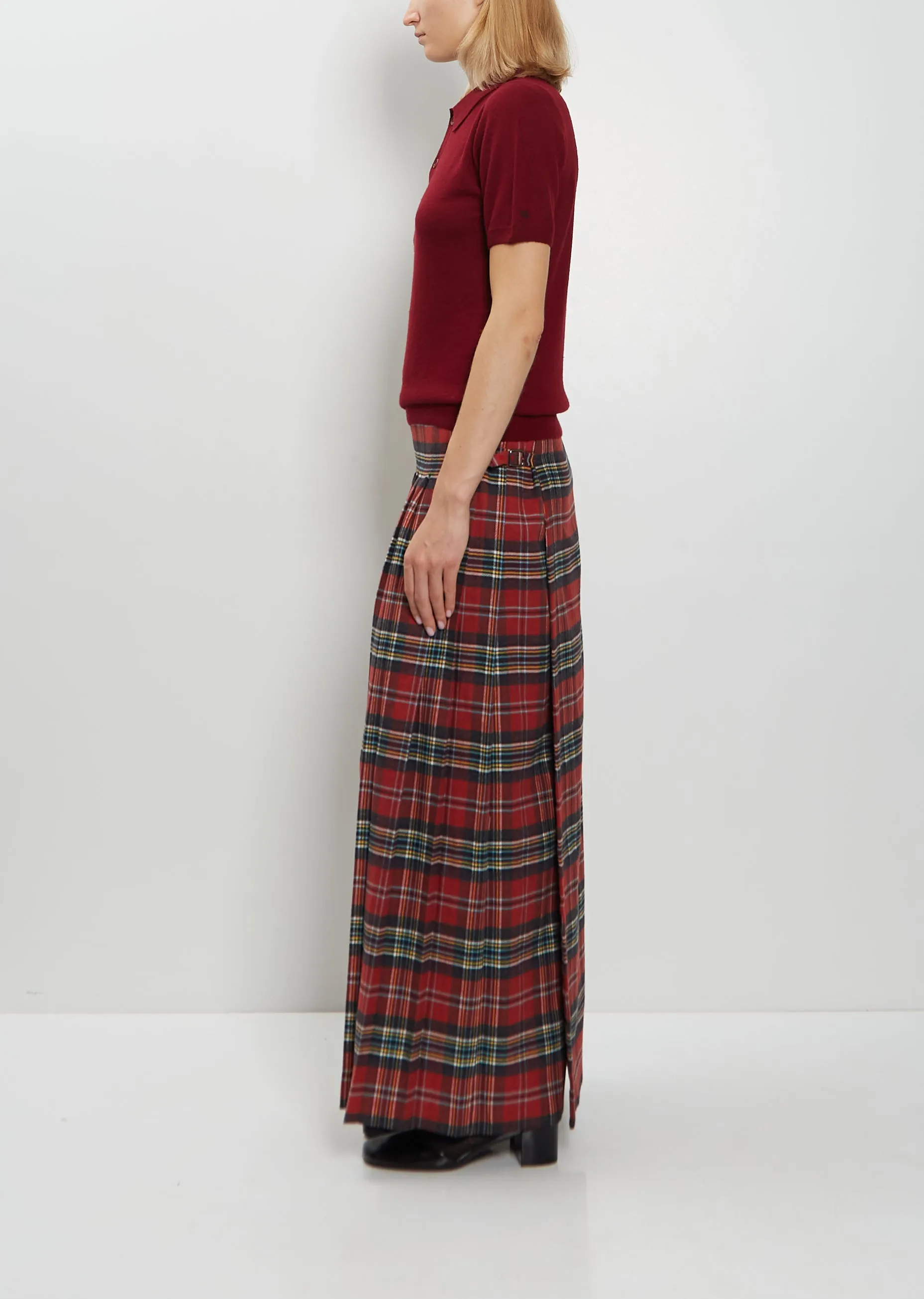 Josh Felted Cashmere Polo — Burgundy sold by La Garconne product image thumbnail 2