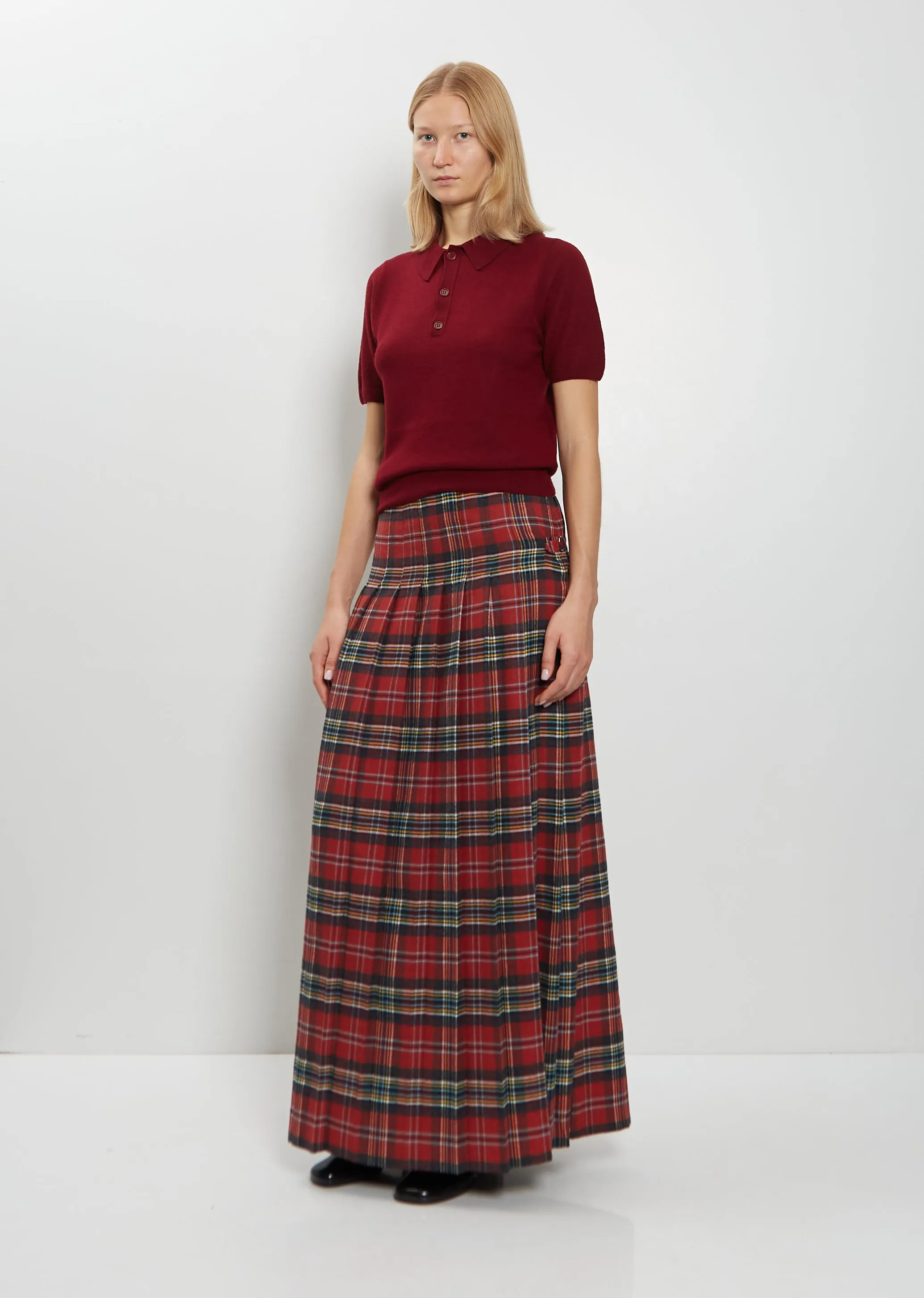 Josh Felted Cashmere Polo — Burgundy sold by La Garconne product image thumbnail 4