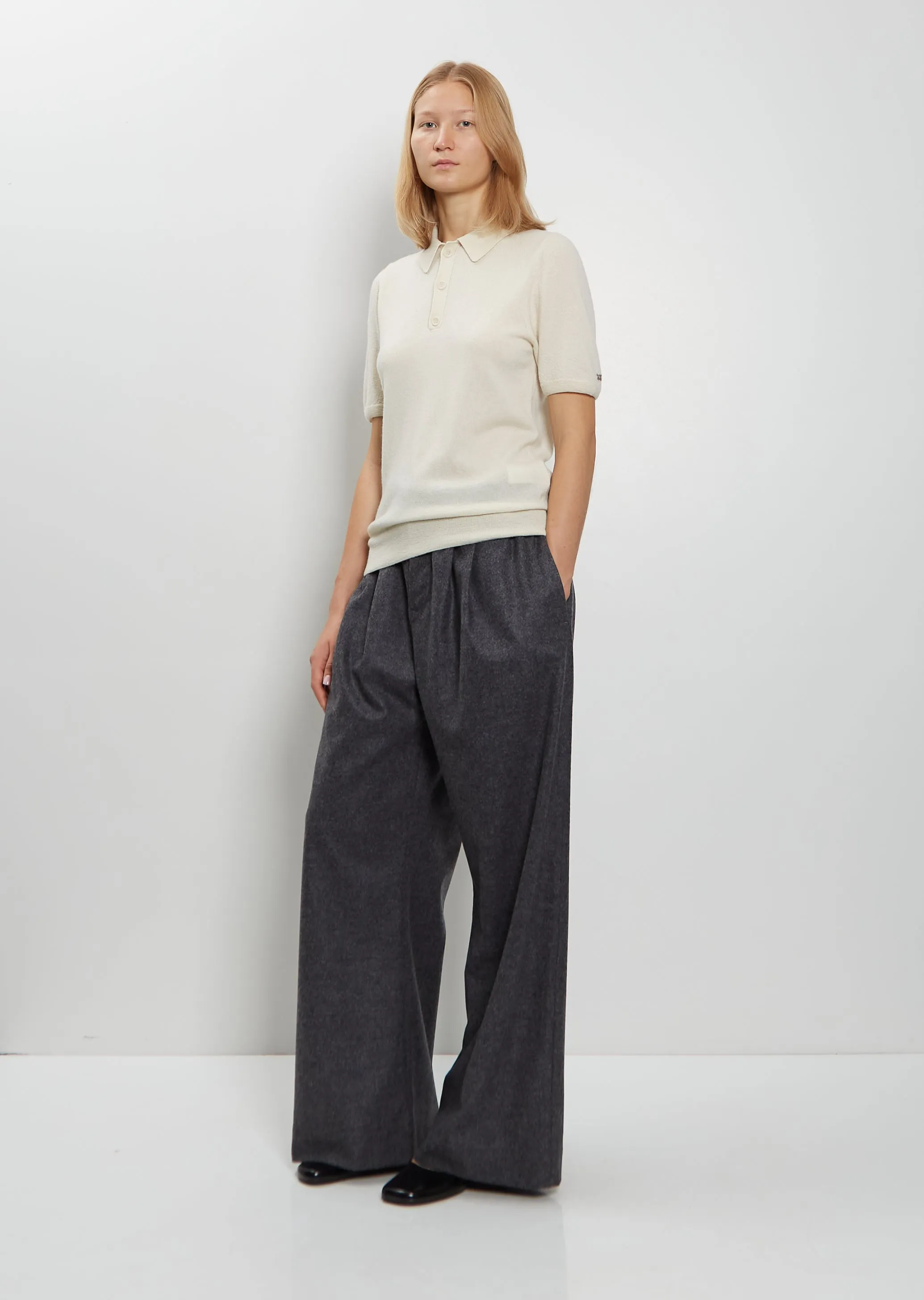 Josh Felted Cashmere Polo — Natural sold by La Garconne product image thumbnail 4