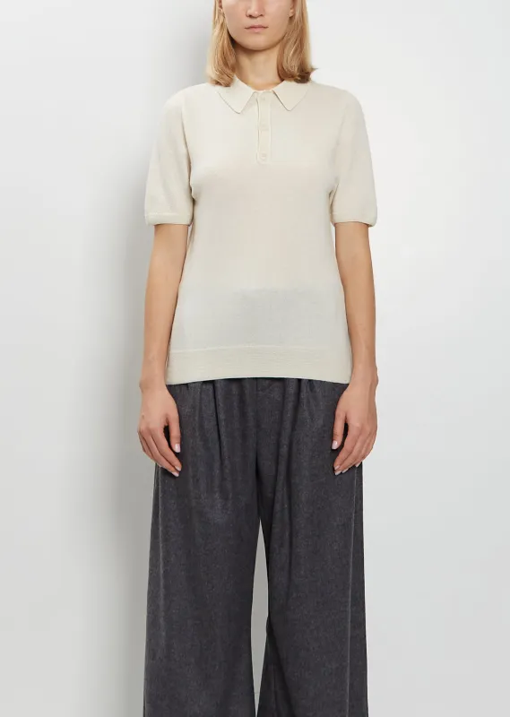 Josh Felted Cashmere Polo — Natural made by Meta Campania Collective