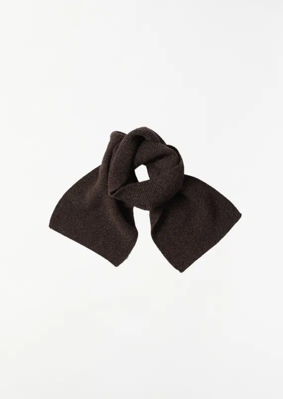 Small Yak Wool Scarf — Coffee Twist sold by La Garconne