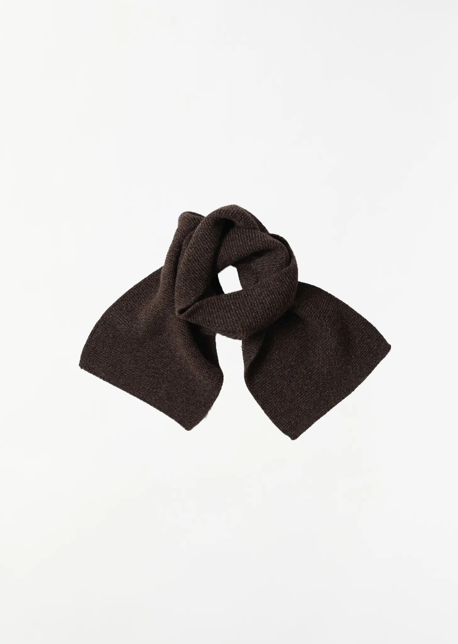 Small Yak Wool Scarf — Coffee Twist sold by La Garconne