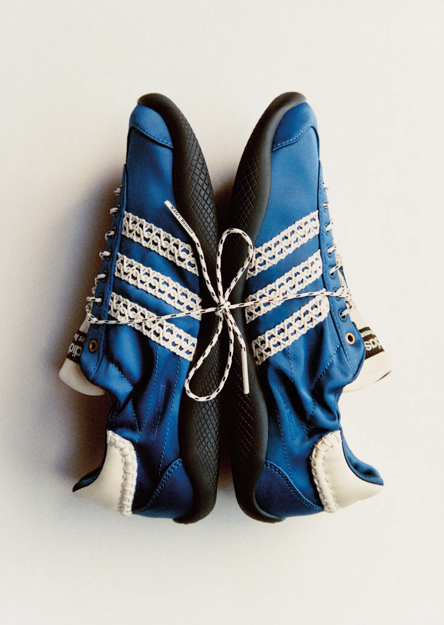 Karintha Lo Satin Sneaker — Cream White / Blue Quartz sold by La Garconne product image thumbnail 3