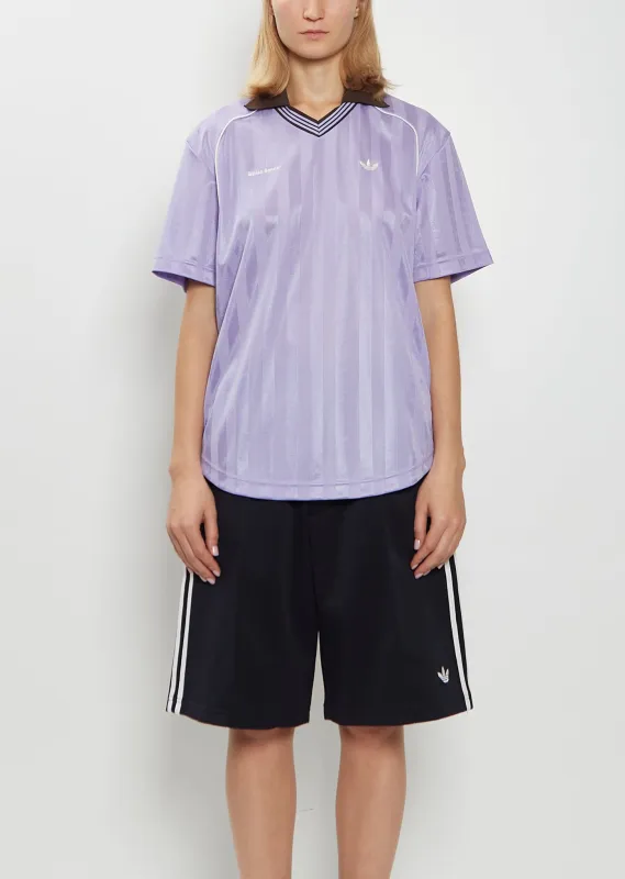 Football Jacquard Tee — Light Purple sold by La Garconne