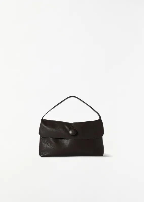 Sally Leather Handbag — Dark Brown sold by La Garconne