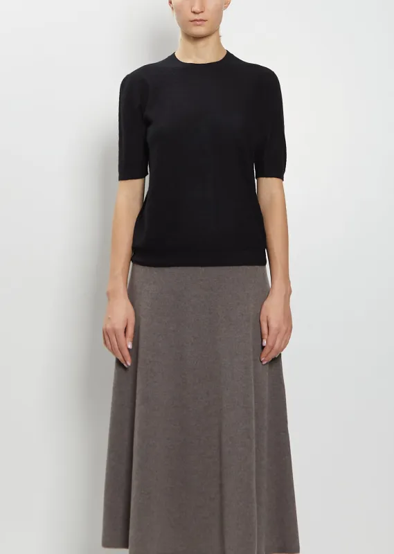 Marika Cashmere Top — Black sold by La Garconne