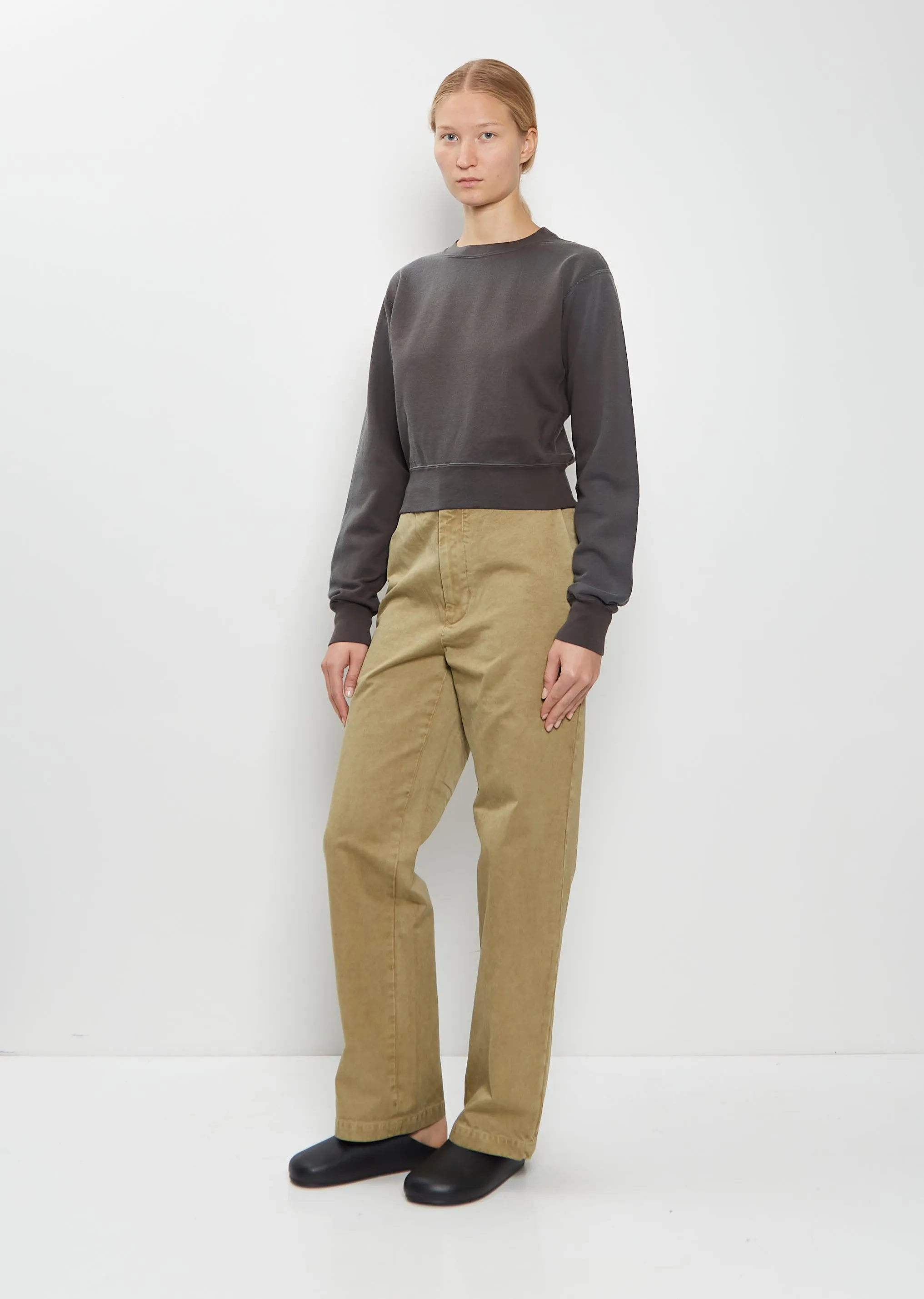 Dyed Pima Cotton Sweatshirt — Ink Black sold by La Garconne product image thumbnail 4