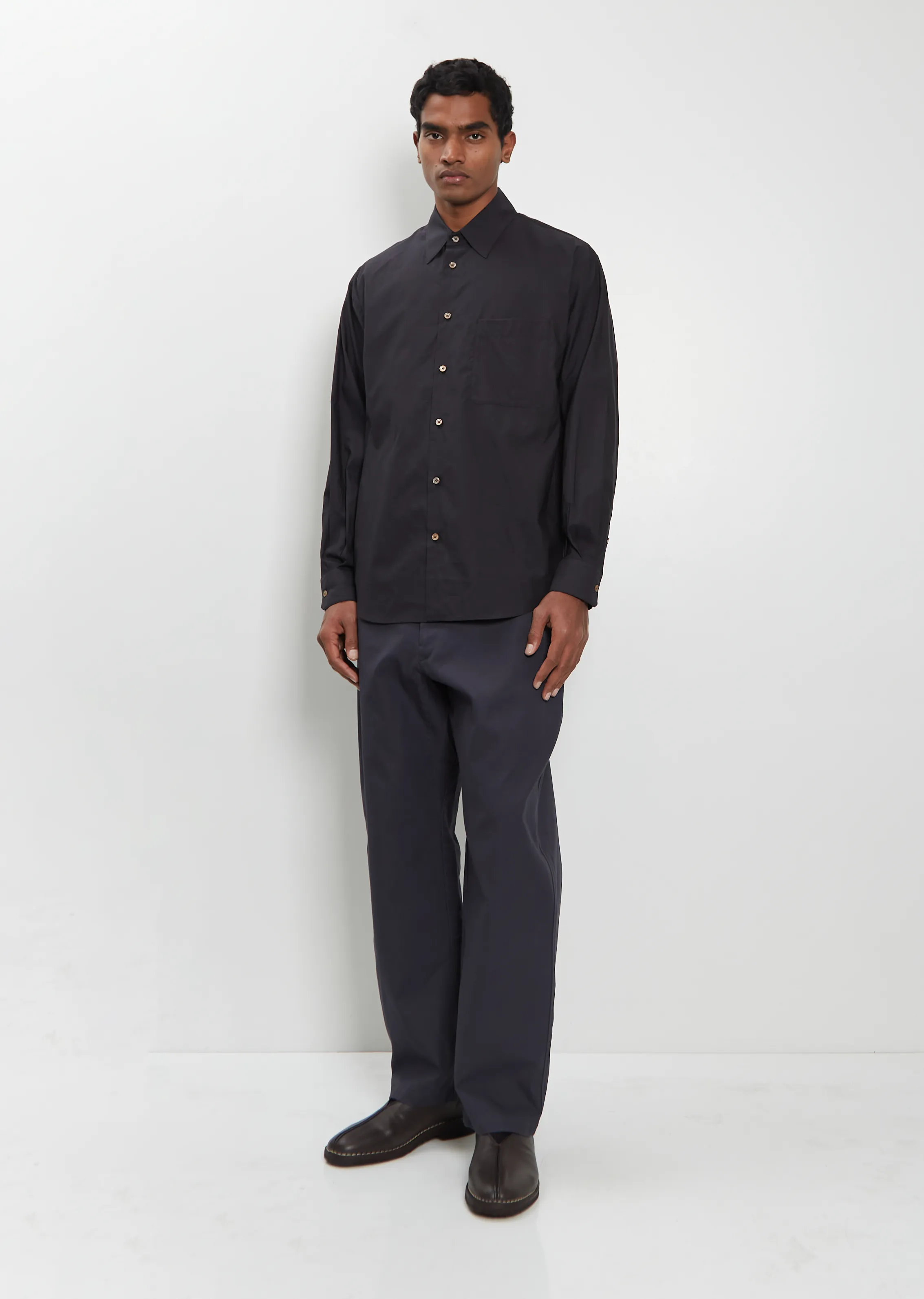 Regular Cotton Silk Shirt — Squid Ink sold by La Garconne product image thumbnail 4