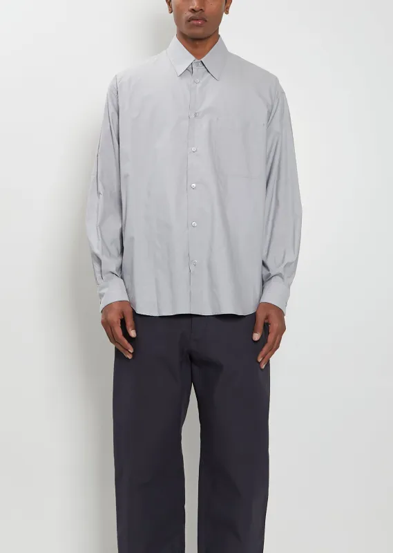 Regular Cotton Silk Shirt — Mist sold by La Garconne