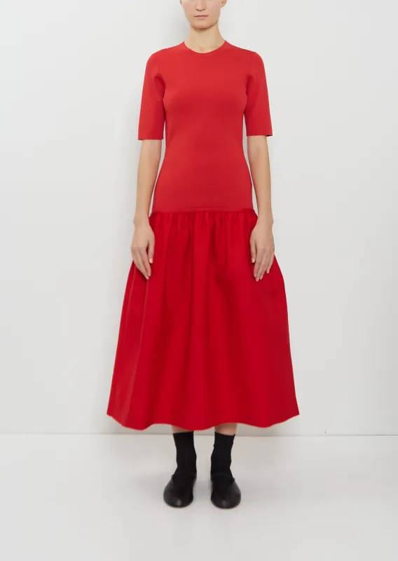 Twinflower Wool Silk Tee Dress made by Toteme