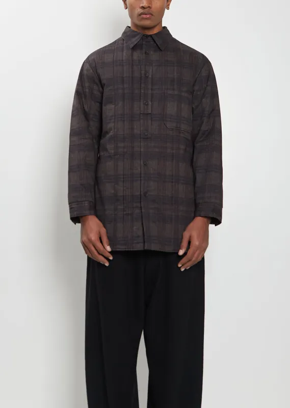 Plaid Padded Cotton Shirt sold by La Garconne