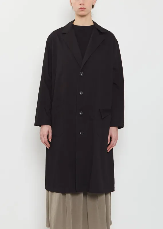 Hanging Collar Long Cotton Jacket sold by La Garconne