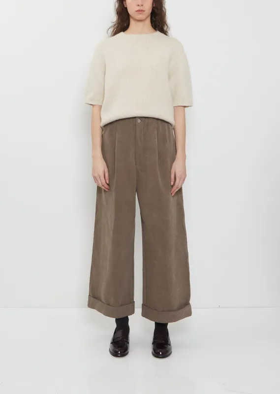 Cuffed Cotton Canvas Pants made by Lauren Manoogian