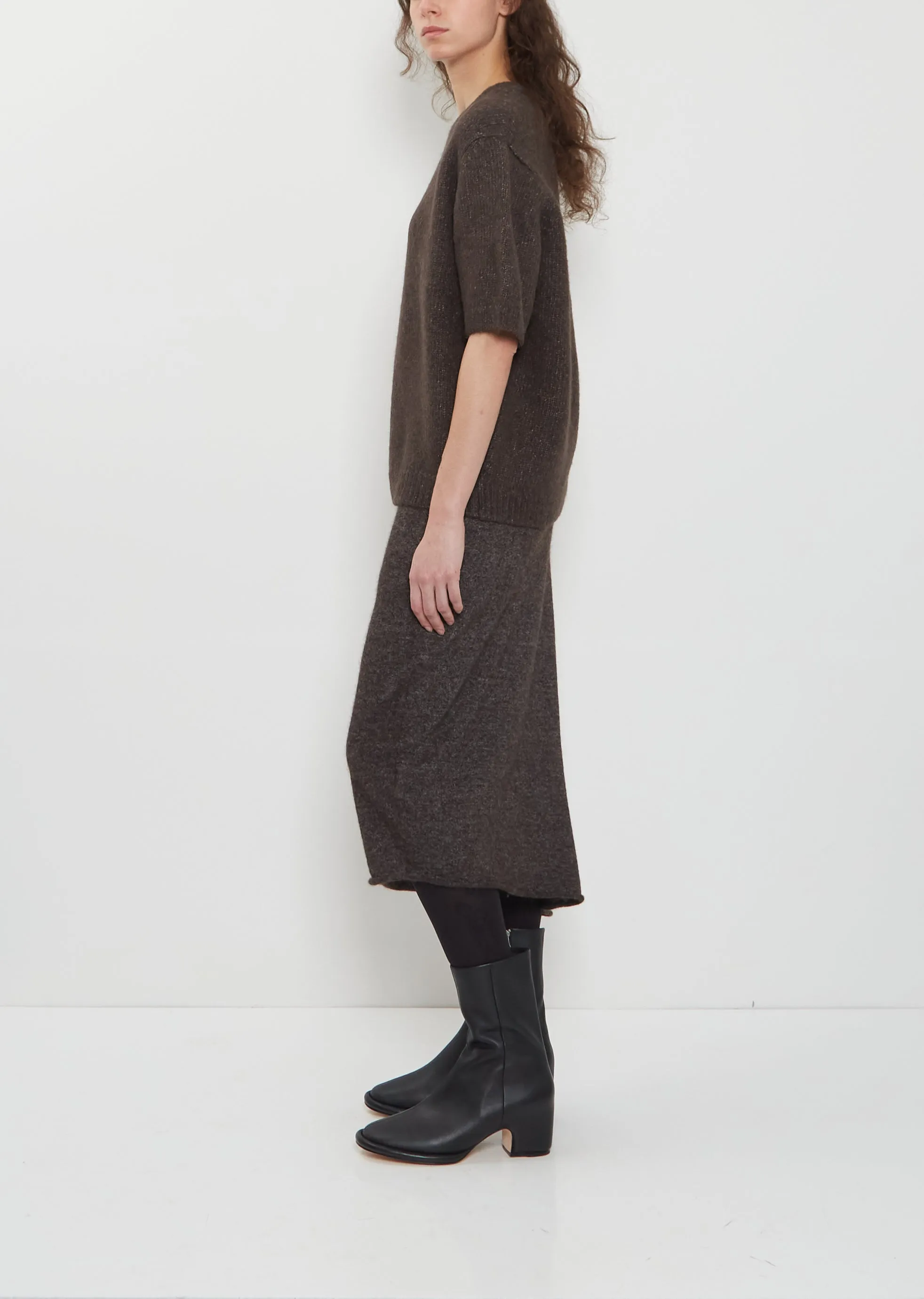 Loft Alpaca Cotton Crewneck Top — Coal sold by La Garconne product image thumbnail 2