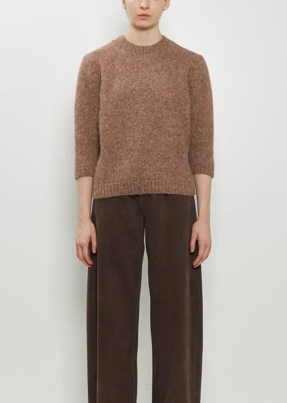 Loft Alpaca Cotton Crewneck Sweater — Spice sold by La Garconne