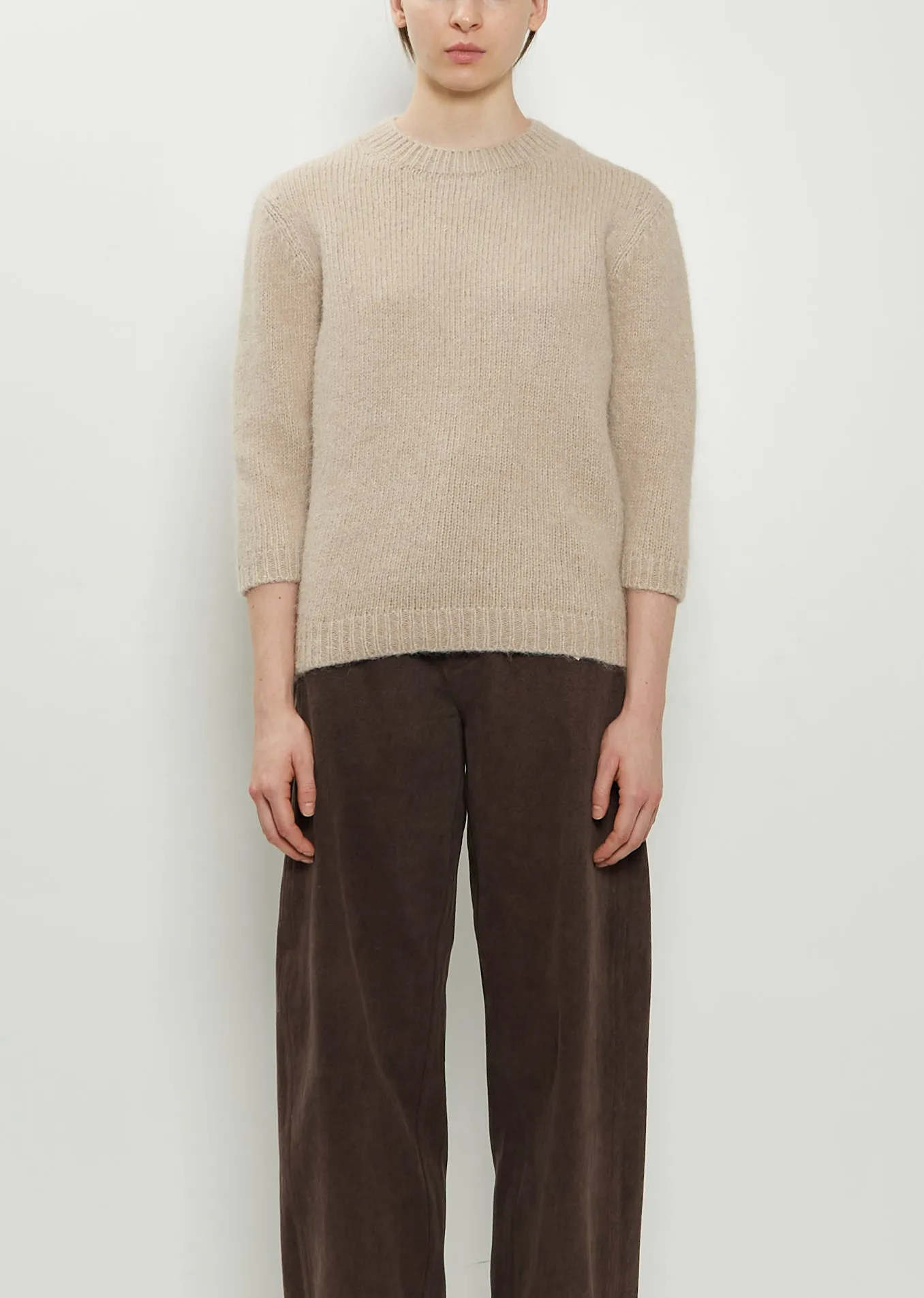 Loft Alpaca Cotton Crewneck Sweater — Antique sold by La Garconne