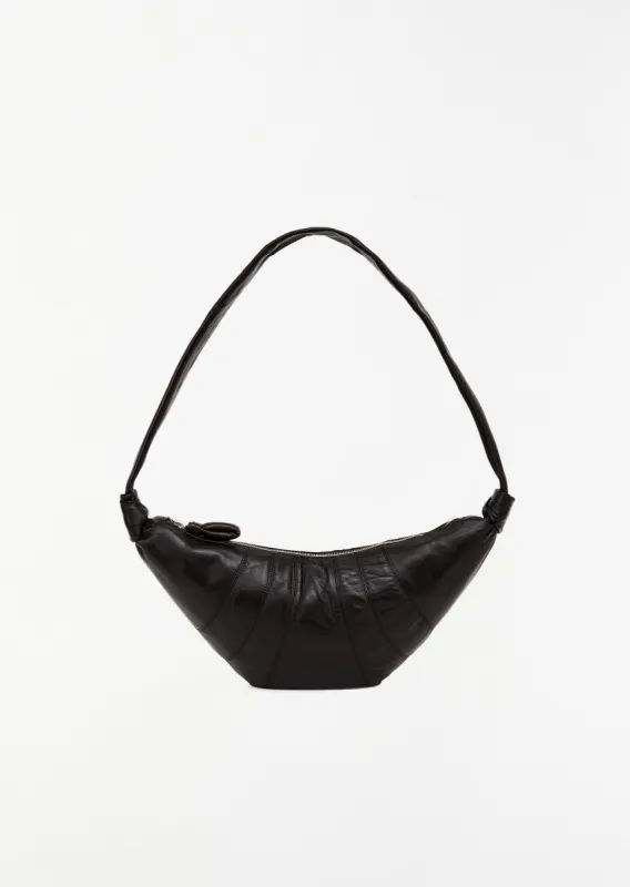 Medium Croissant Bag — Dark Chocolate sold by La Garconne