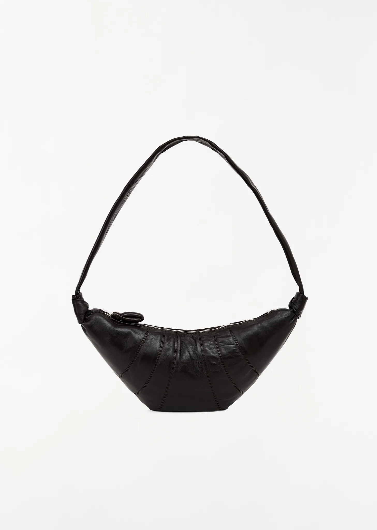 Medium Croissant Bag — Dark Chocolate sold by La Garconne