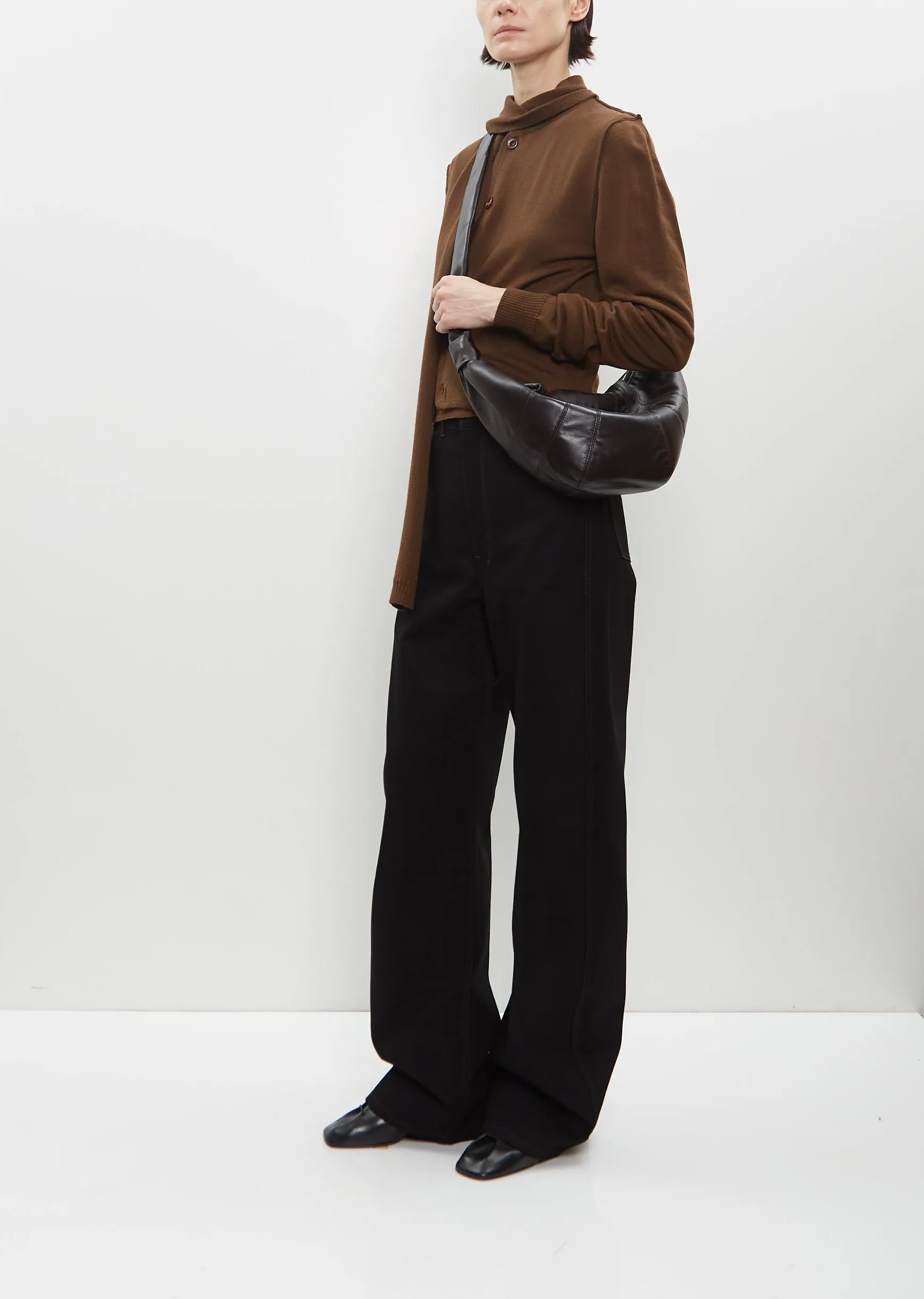 Medium Croissant Bag — Dark Chocolate sold by La Garconne product image thumbnail 3