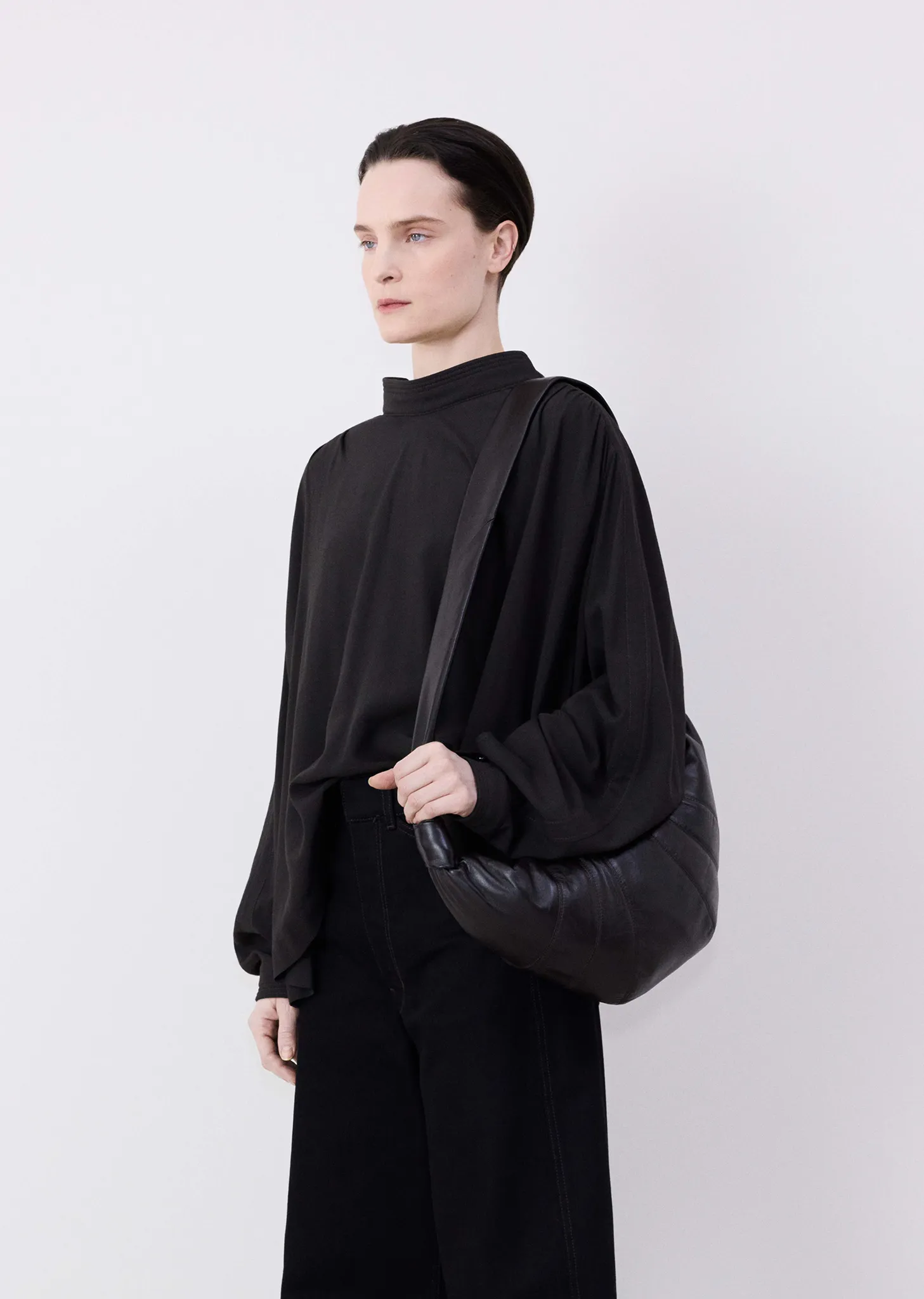 Medium Croissant Bag — Dark Chocolate sold by La Garconne product image thumbnail 5