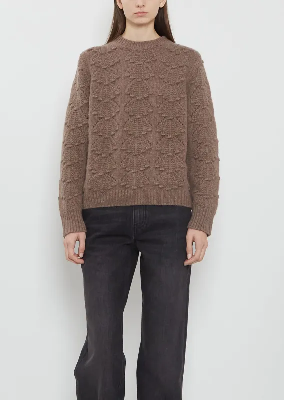 Clyde Cashmere Crochet Sweater sold by La Garconne
