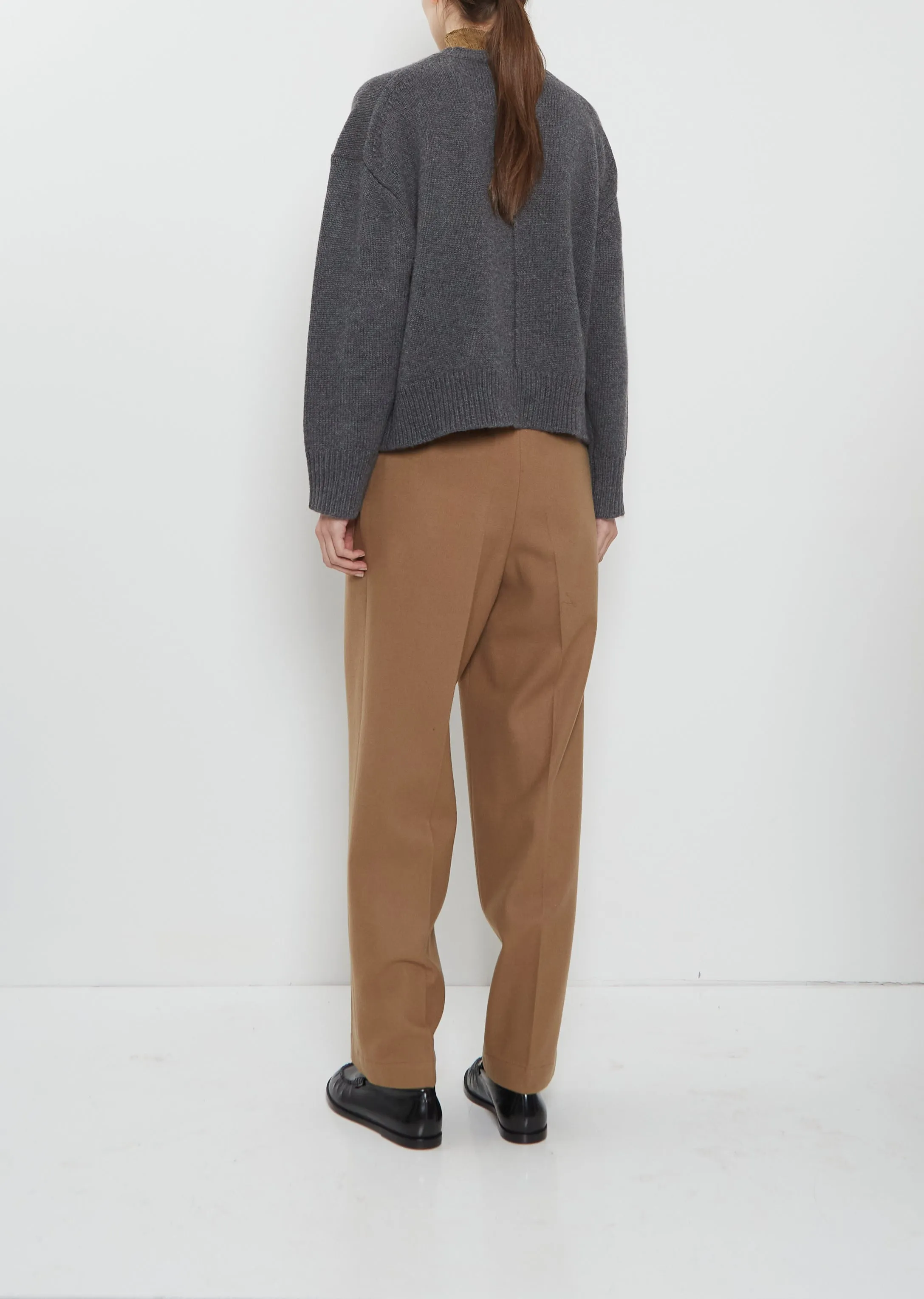 Pia Cashmere Crewneck Sweater — Anthracite Melange sold by La Garconne product image thumbnail 3