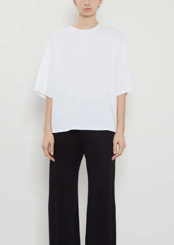 Osis Boxy Cotton T-Shirt — White sold by La Garconne