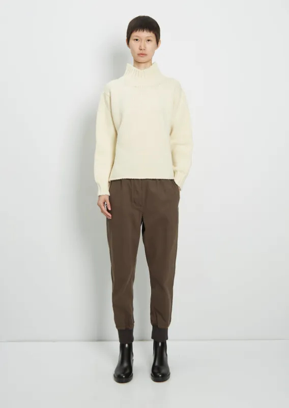 Wool Wide Neck Sweater sold by La Garconne