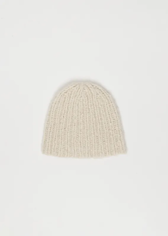 Zuri Cashmere Silk Beanie — Ivory / Latte sold by La Garconne