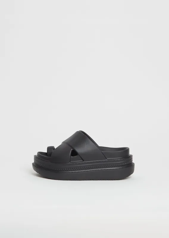 Foam Multiple Sole Sandals — Black sold by La Garconne