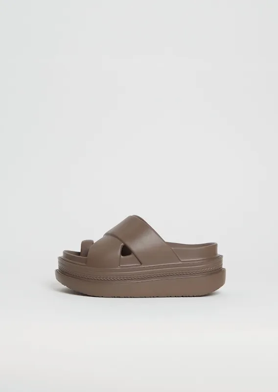 Foam Multiple Sole Sandals — Brown sold by La Garconne