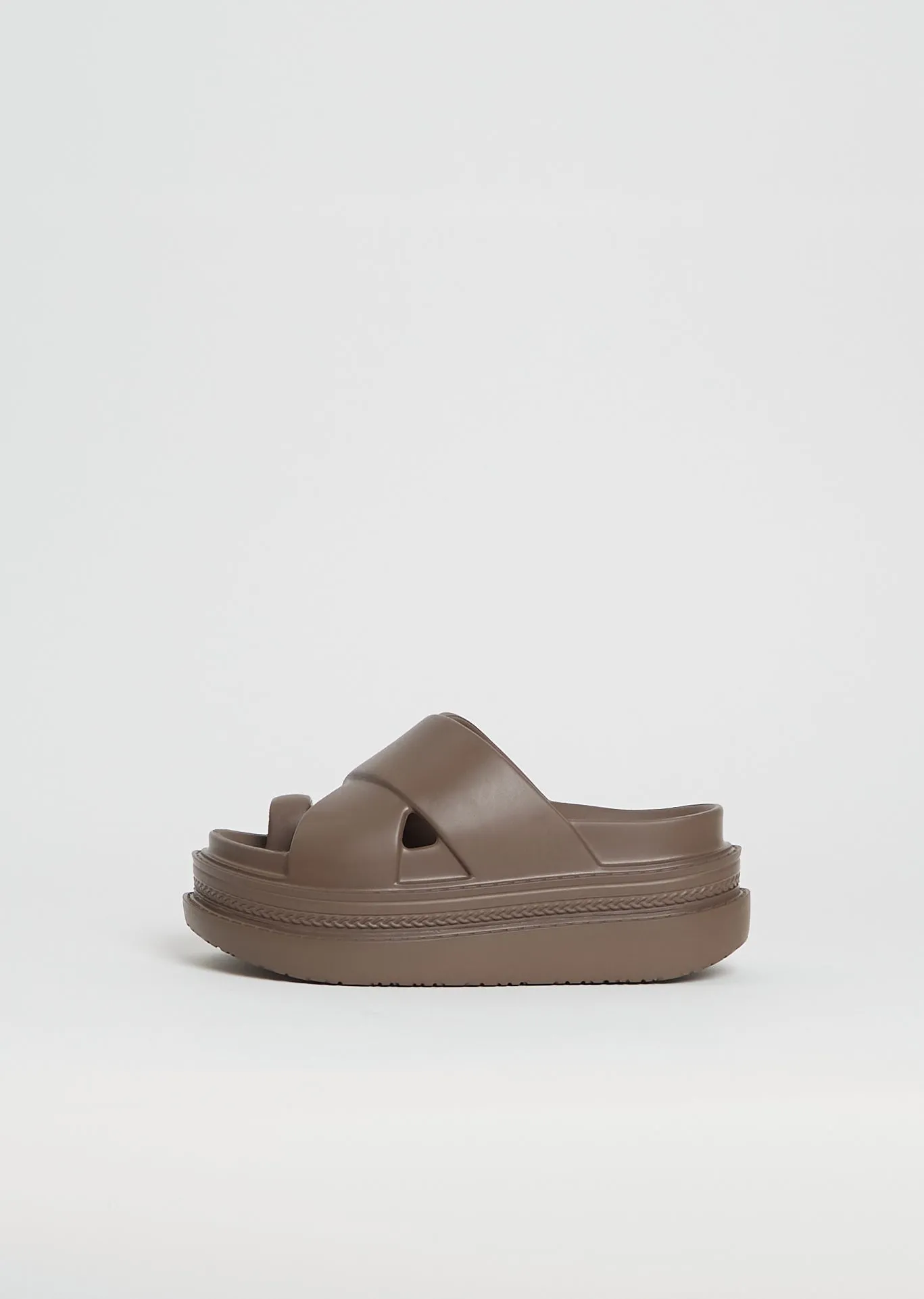 Foam Multiple Sole Sandals — Brown sold by La Garconne