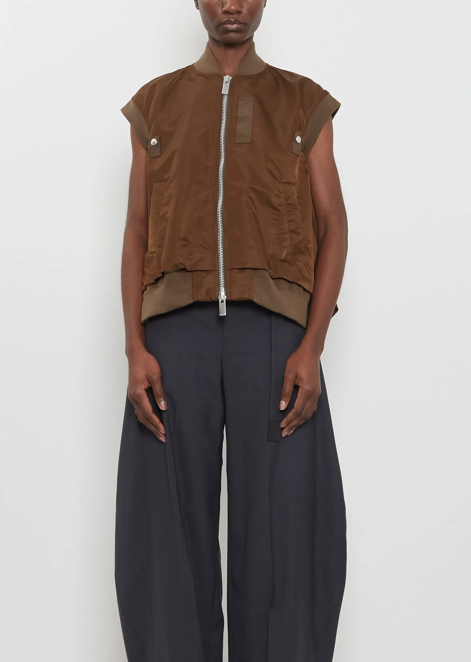 Nylon Twill Vest sold by La Garconne