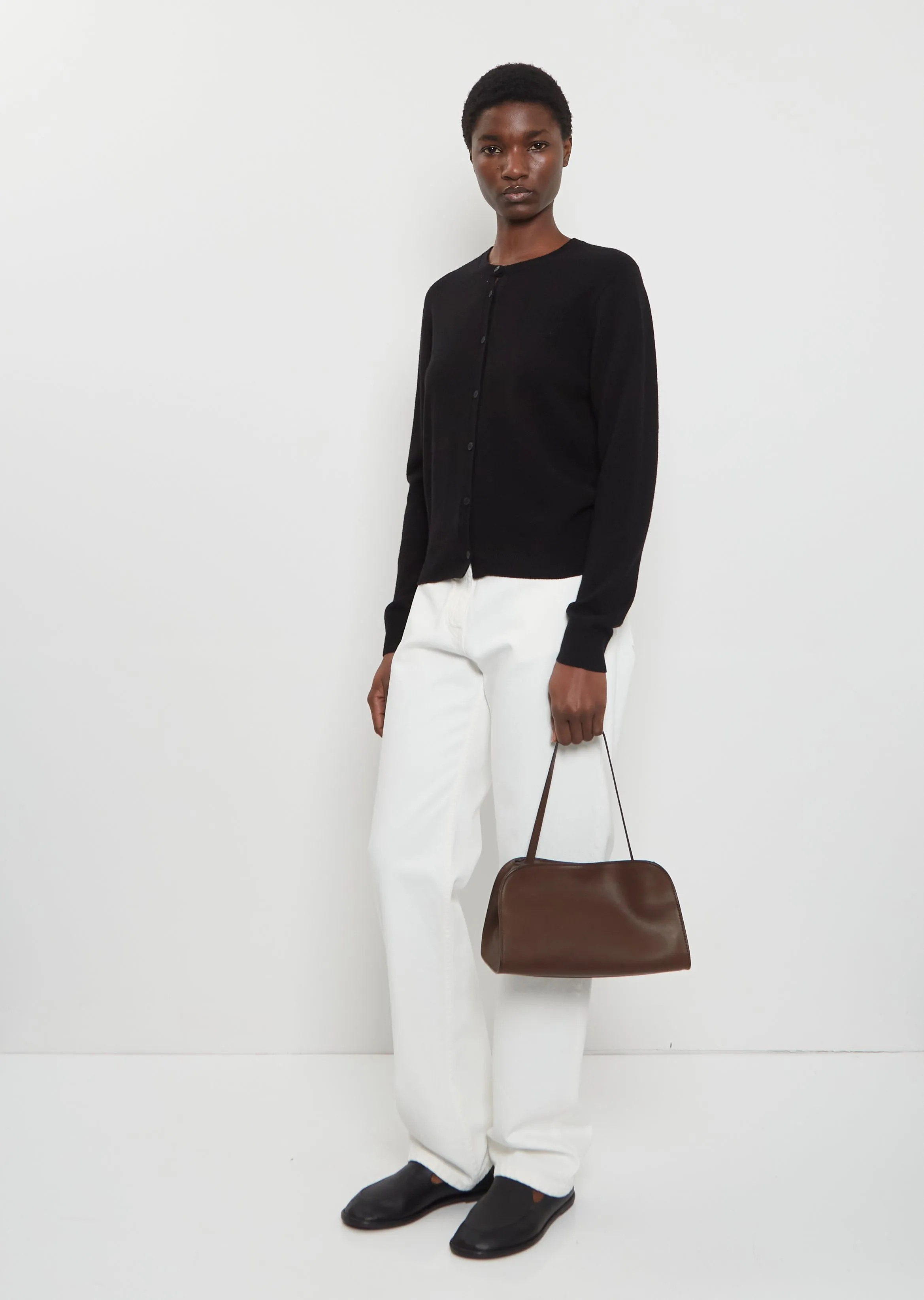 Peggy Saddle Leather Clutch — Deep Brown sold by La Garconne product image thumbnail 3