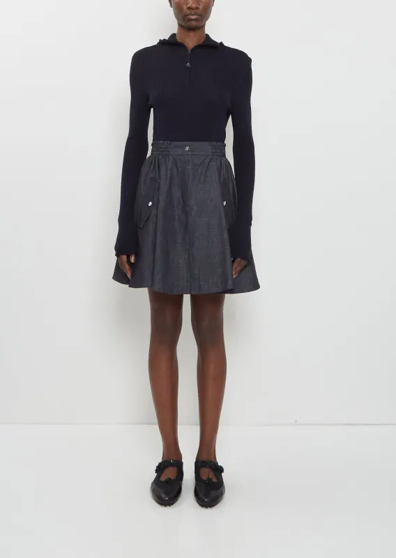 Cici Cotton Denim Skirt sold by La Garconne
