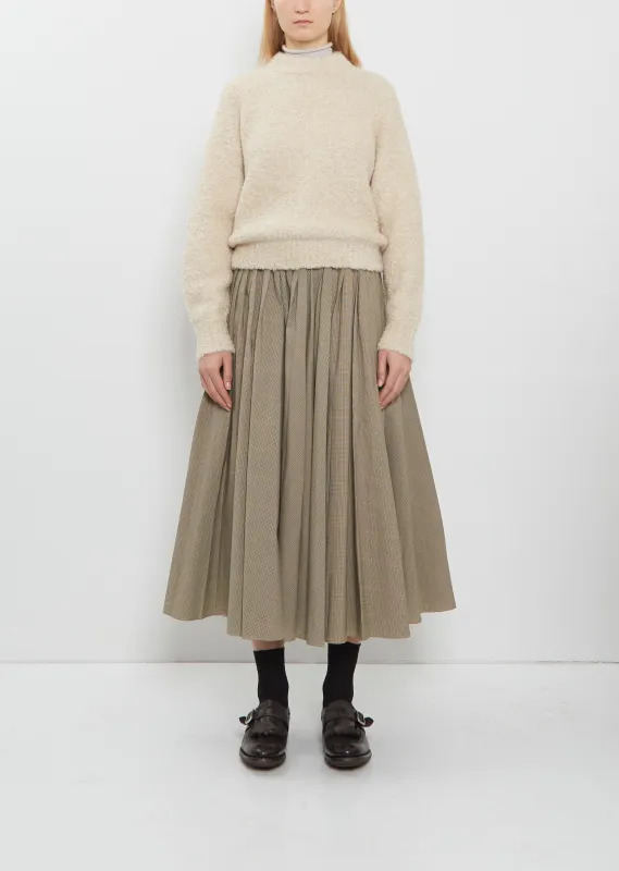 Pleated Technical Cotton Skirt sold by La Garconne