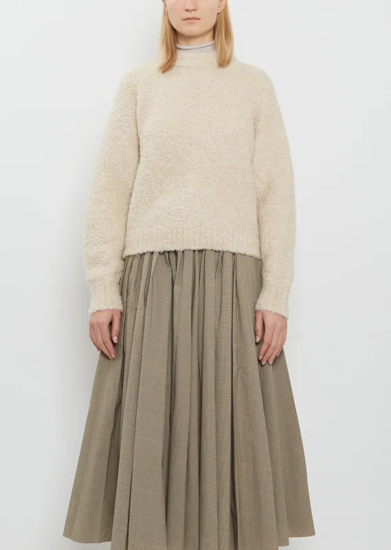Mock Neck Alpaca Sweater sold by La Garconne