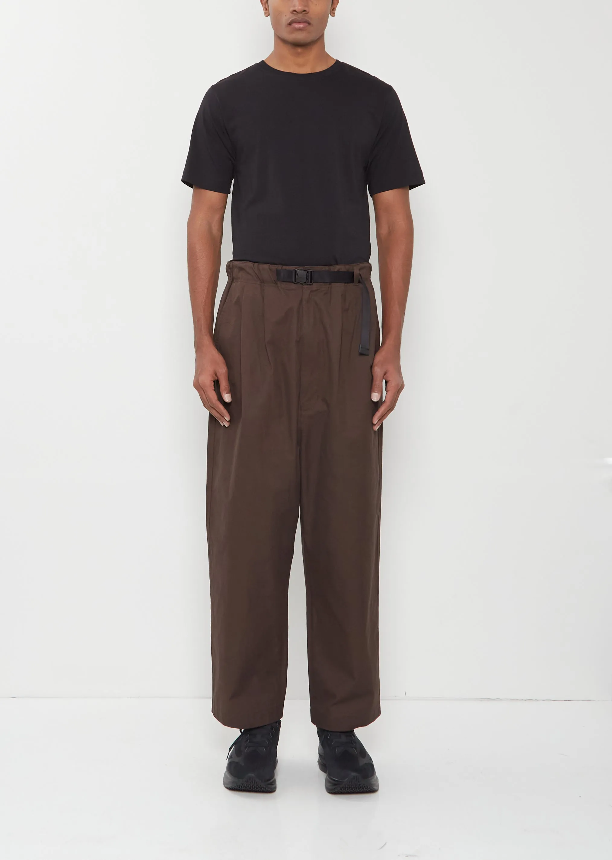 Release Buckle Belt Cotton Pants sold by La Garconne