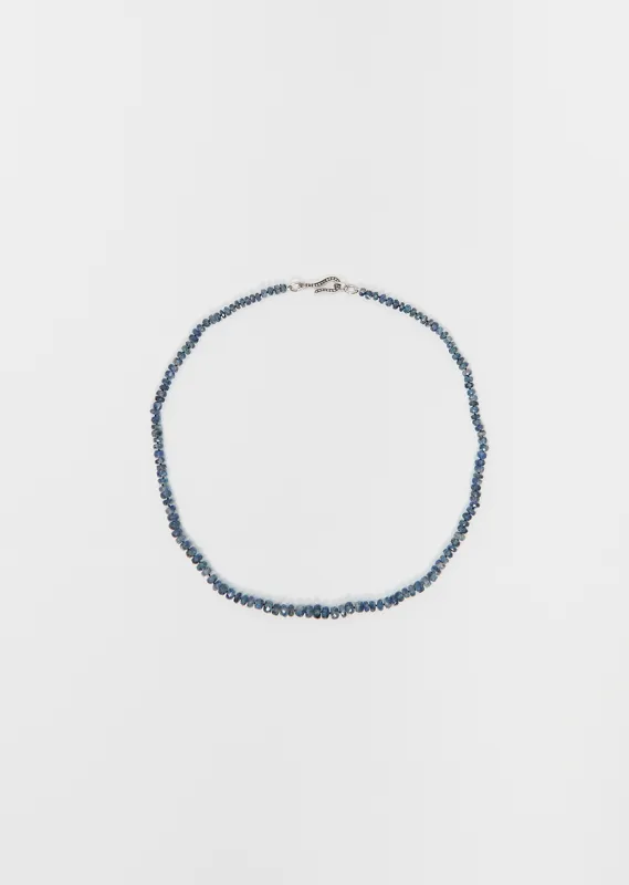 Blue Kyanite Beaded Necklace, 42cm sold by La Garconne