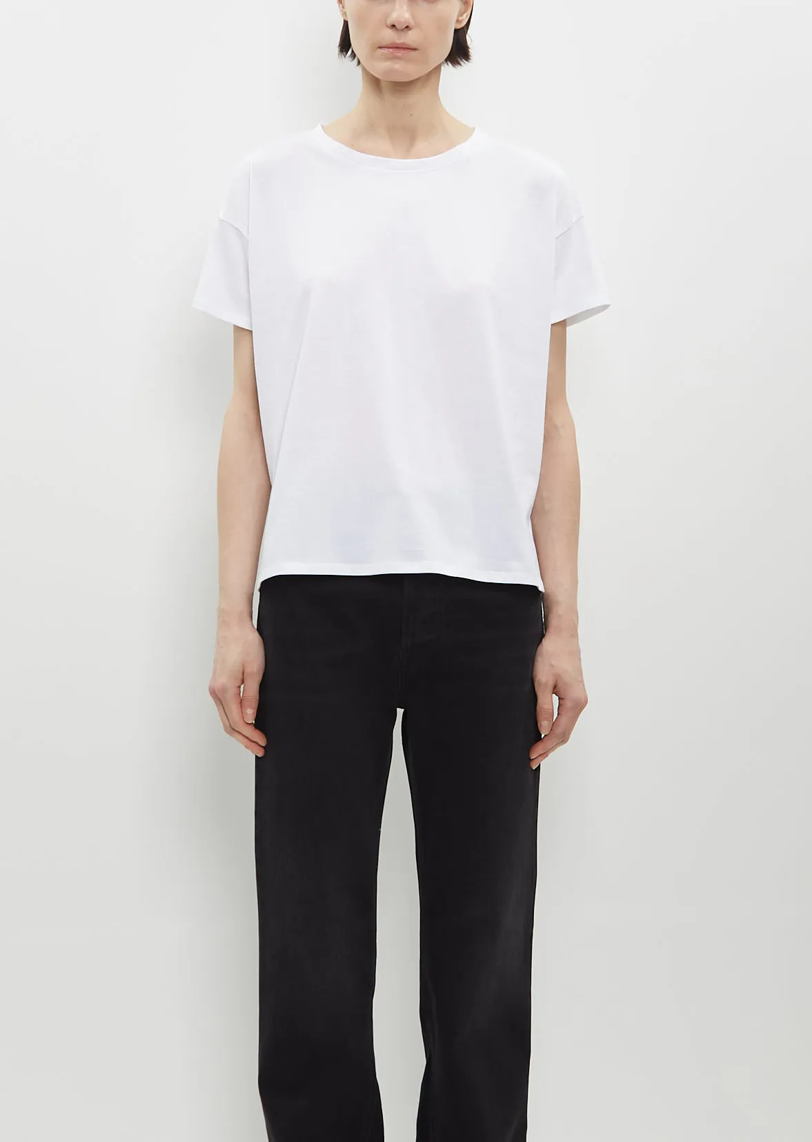 Basiluzzo Short Sleeve T-Shirt — White sold by La Garconne