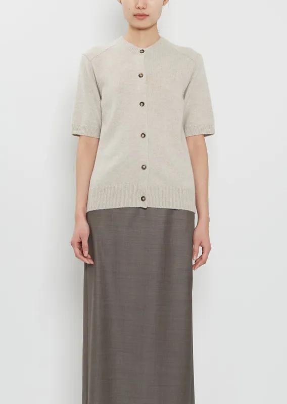 Jodi Cashmere Short Sleeve Cardigan made by Loulou De Saison